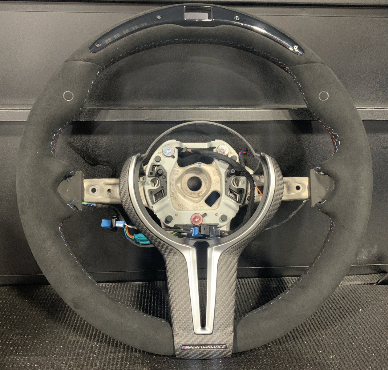 Genuine BMW Alcantara M Performance RACE DISPLAY Wheel For The F87 M2 And M2C (Includes Matte Carbon Fiber Trim)